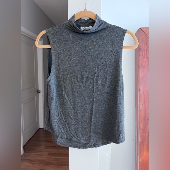 Aritzia Tops - ARITZIA BABATON Gray Sleeveless Mock Neck Top